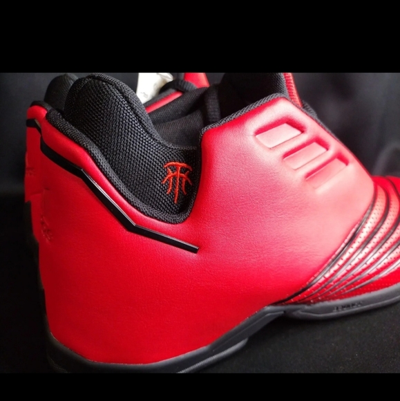 Sz 10 Adidas t-mac 2.0 restomod ( Brand New) Houston Rockets Red / Black - Picture 7 of 10